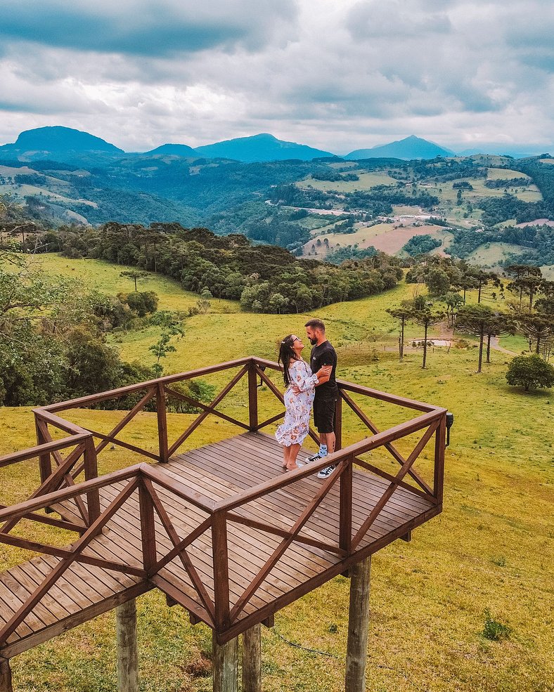 Chalé Mirante com hidro